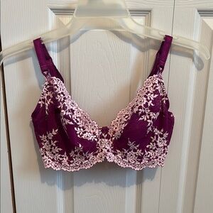 Wacoal Purple and Pink Lace Bra with Underwire